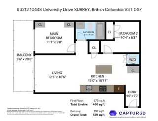 Photo 22: 3212 10448 UNIVERSITY Drive in Surrey: Whalley Condo for sale in "University District" (North Surrey)  : MLS®# R2866979