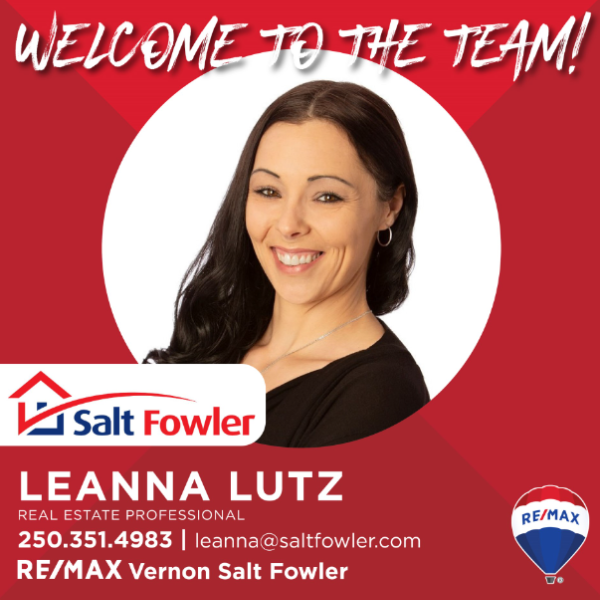 Introducing Leanna Lutz, Your Local Real Estate Expert with RE/MAX Vernon Salt Fowler