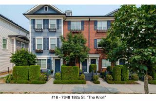 Photo 1: 16 7348 192A Street in Surrey: Clayton Townhouse for sale in "The Knoll" (Cloverdale)  : MLS®# R2195442