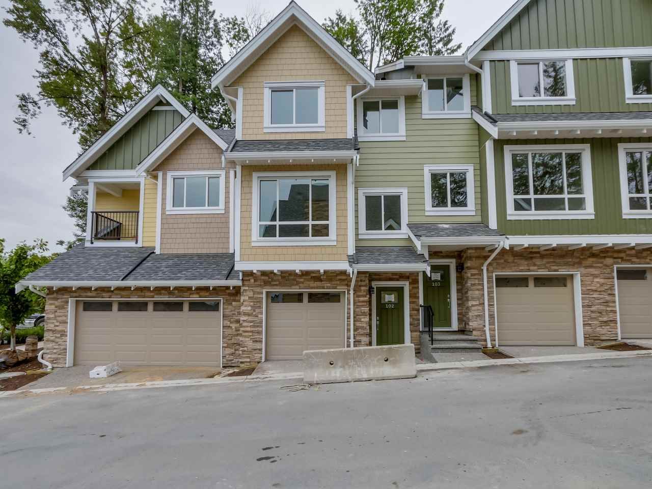Main Photo: 105 1405 DAYTON Street in Coquitlam: Burke Mountain Townhouse for sale in "ERICA" : MLS®# R2097438