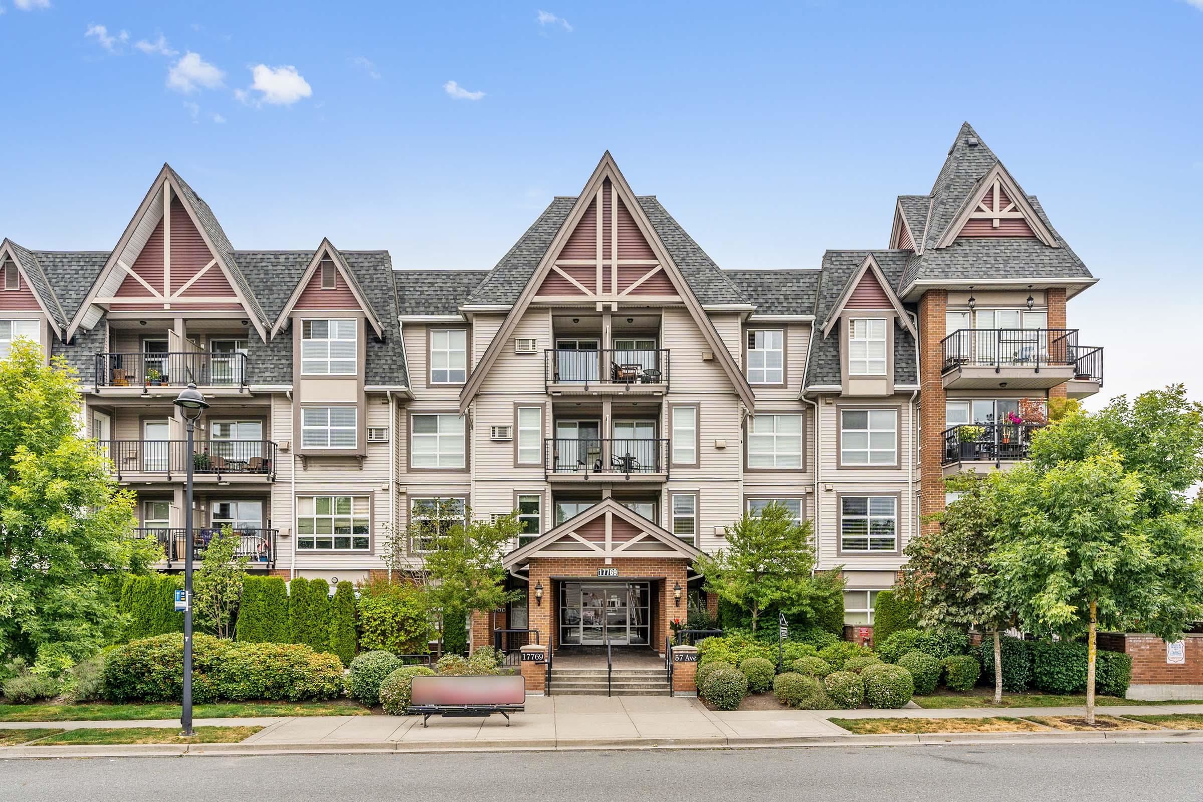 Main Photo: 417 17769 57 Avenue in Surrey: Cloverdale BC Condo for sale in "Clover Downs" (Cloverdale)  : MLS®# R2648287