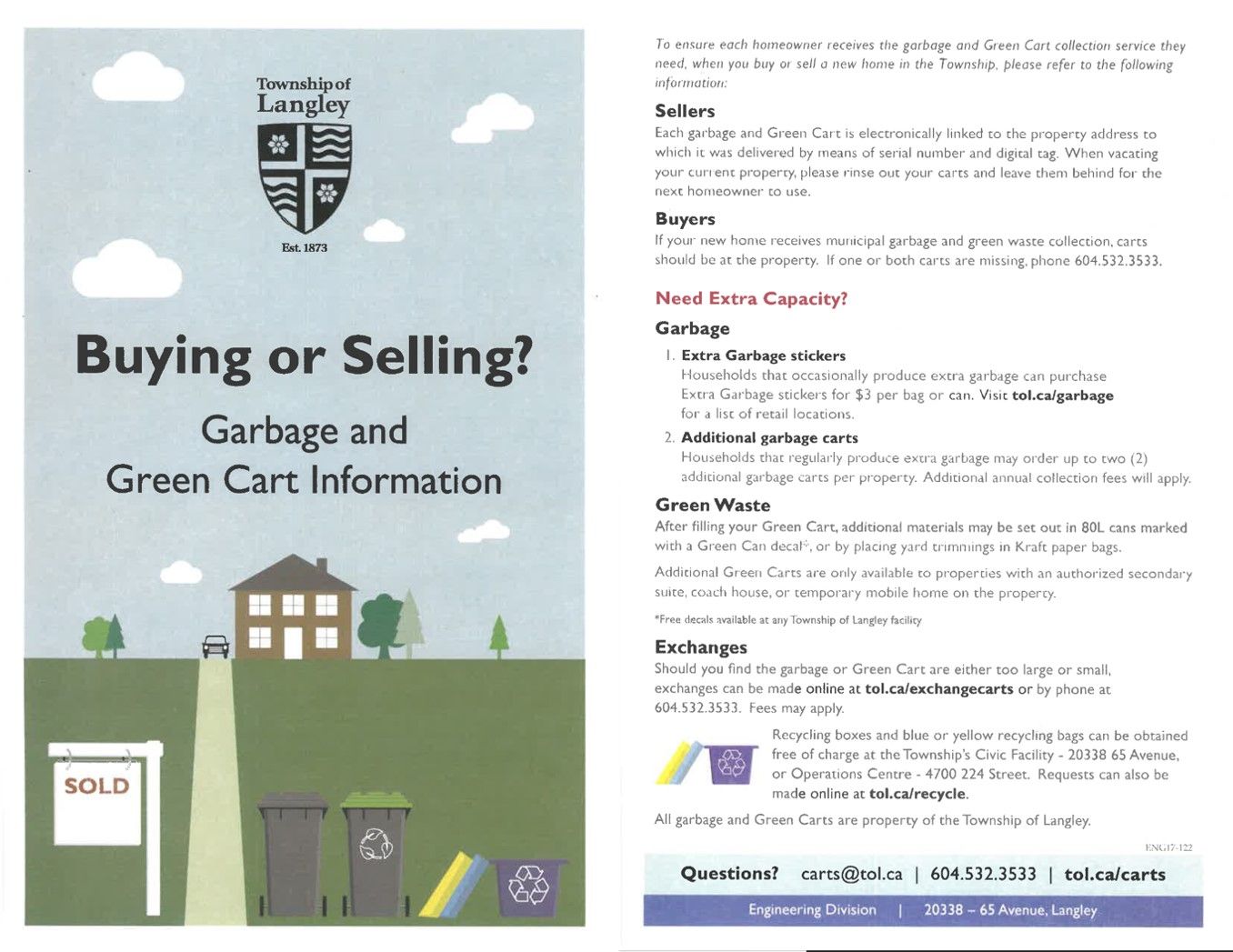 Buying or Selling? Garbage and Green Cart Information