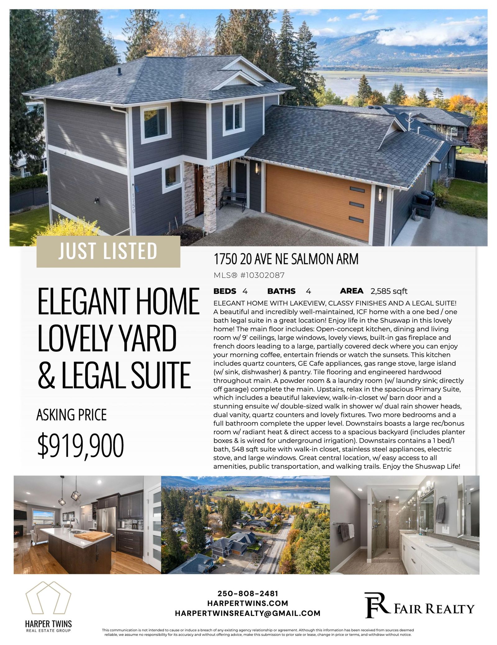 FAMILY HOME WITH SUITE FOR SALE SALMON ARM