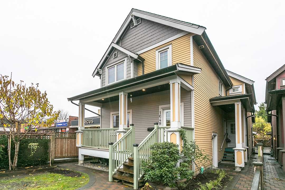 Main Photo: 1648 E 12TH Avenue in Vancouver: Grandview VE 1/2 Duplex for sale in "GRANDVIEW WOODLANDS" (Vancouver East)  : MLS®# R2222114