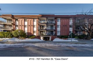 Photo 1: 110 707 HAMILTON Street in New Westminster: Uptown NW Condo for sale in "Casa Diann" : MLS®# R2130307
