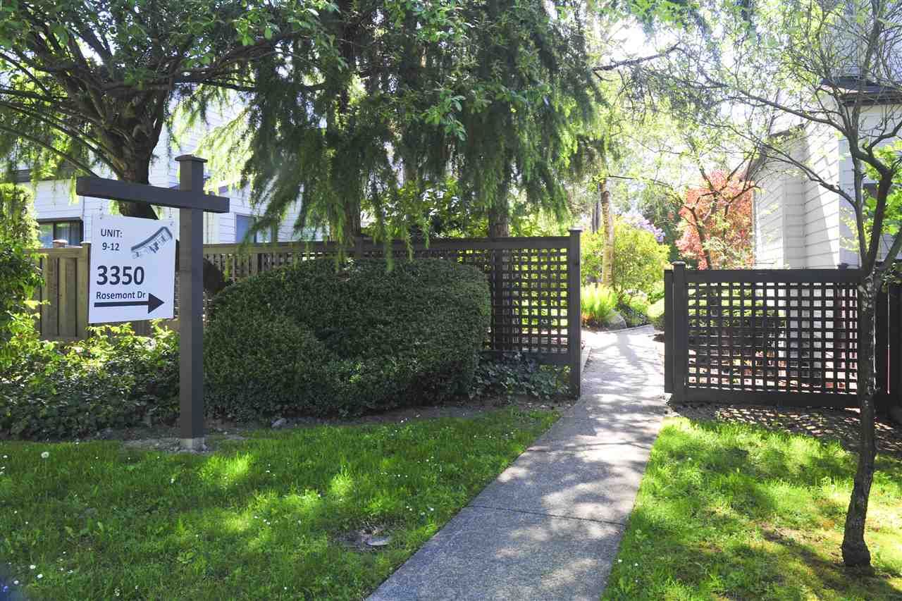 Main Photo: 9 3350 ROSEMONT DRIVE in Vancouver: Champlain Heights Townhouse for sale (Vancouver East)  : MLS®# R2268996
