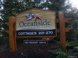 Photo 1: 237 1130 RESORT DRIVE in PARKSVILLE: PQ Parksville Row/Townhouse for sale (Parksville/Qualicum)  : MLS®# 670714