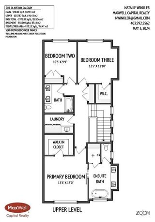 Photo 14: 702 26 Avenue NW in Calgary: Mount Pleasant Semi Detached (Half Duplex) for sale : MLS®# A2129706
