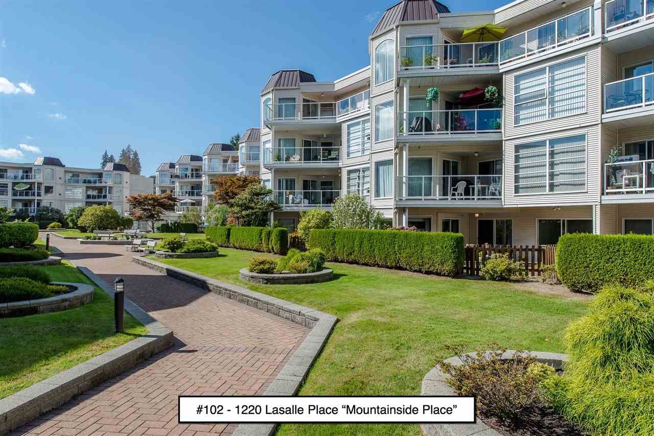 Main Photo: 102 1220 LASALLE Place in Coquitlam: Canyon Springs Condo for sale in "Mountainside Place" : MLS®# R2202260