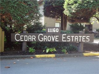 Photo 1: 21 11160 Kingsgrove Avenue in Cedar Grove Estates: Home for sale : MLS®#  V1026818