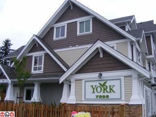 Photo 1: # 9 7298 199A ST in Langley: Willoughby Heights Condo for sale in "YORK" : MLS®# F1015159
