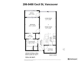 Photo 2: 206 5488 CECIL Street in Vancouver: Collingwood VE Condo for sale (Vancouver East)  : MLS®# R2874194