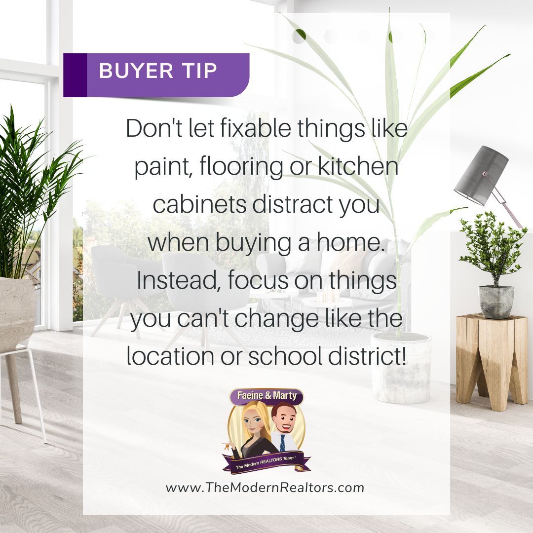 Buyer Tip: Focus On Things You Can't Change