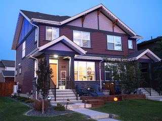 Photo 1: 819 Mahogany Boulevard SE in Calgary: Mahogany Semi Detached (Half Duplex) for sale : MLS®# A2053873