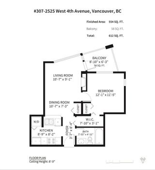 Photo 14: 307 2525 W 4TH Avenue in Vancouver: Kitsilano Condo for sale in "Seagate" (Vancouver West)  : MLS®# R2309681