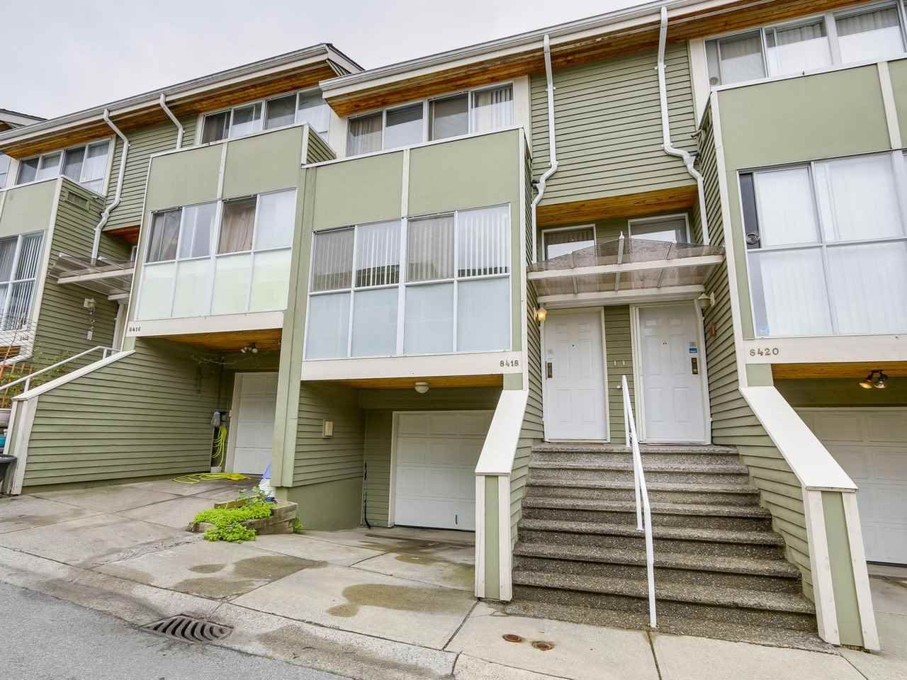 Main Photo: 8418 CORNERSTONE Street in Vancouver: Champlain Heights Townhouse for sale in "MARINE WOODS" (Vancouver East)  : MLS®# R2209751