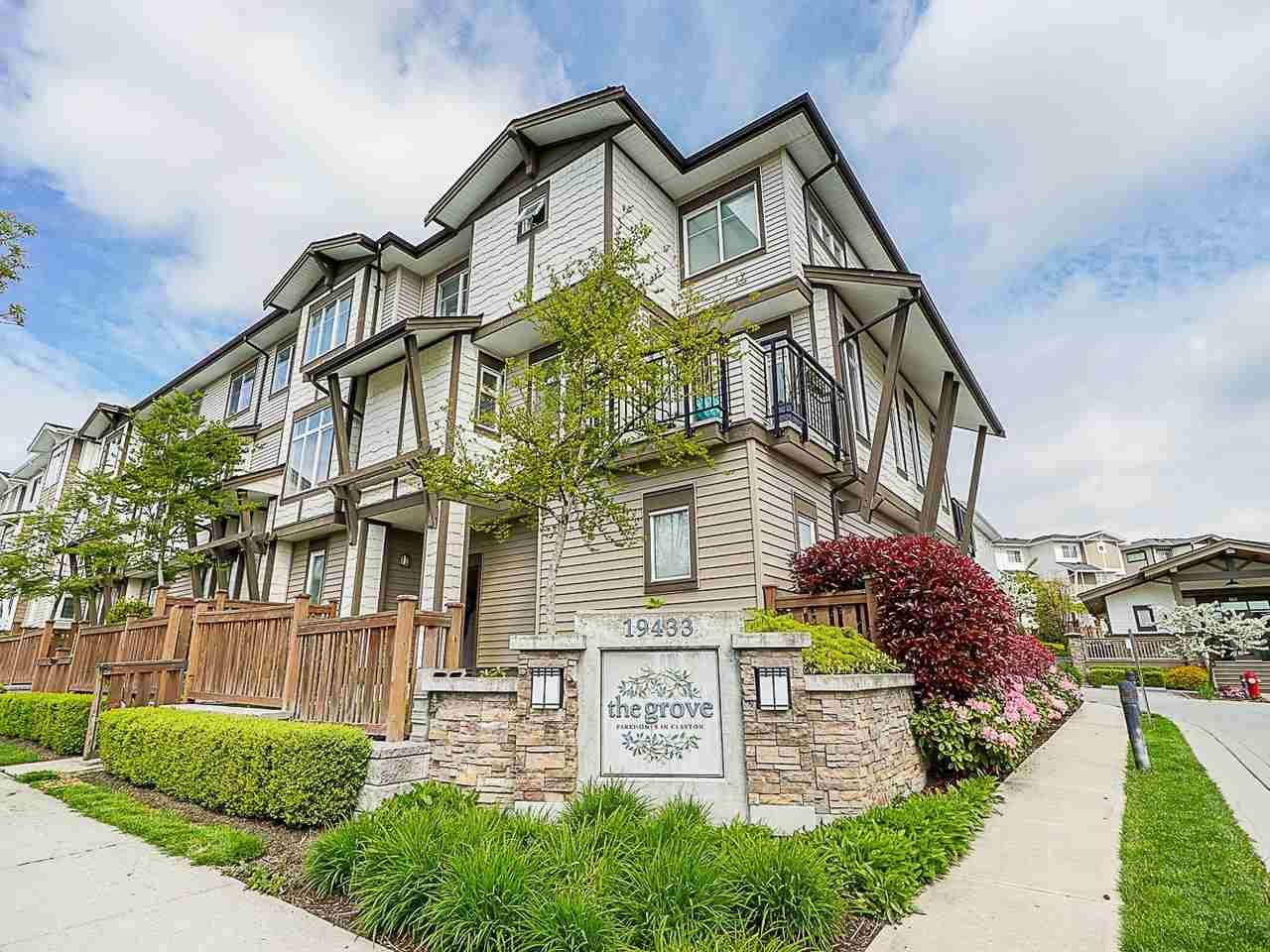Main Photo: 89 19433 68 Avenue in Surrey: Clayton Townhouse for sale in "THE GROVE" (Cloverdale)  : MLS®# R2454192