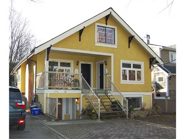 Main Photo: 416 W 13TH AV in Vancouver: Mount Pleasant VW House for sale in "CITY HALL" (Vancouver West)  : MLS®# V868393