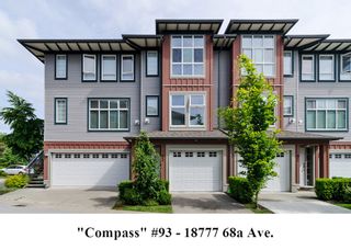 Photo 1: 93 18777 68A Avenue in Surrey: Clayton Townhouse for sale in "COMPASS" (Cloverdale)  : MLS®# F1412670