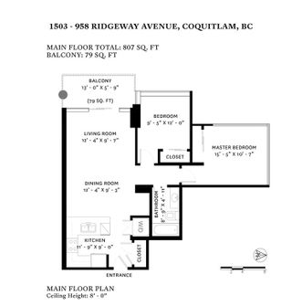 Photo 20: 1503 958 RIDGEWAY Avenue in Coquitlam: Central Coquitlam Condo for sale : MLS®# R2434308