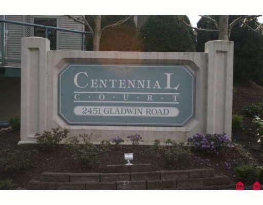 Main Photo: 117 2451 GLADWIN Road in Abbotsford: Abbotsford West Condo for sale in "CENTENNIAL COURT" : MLS®# F2912333