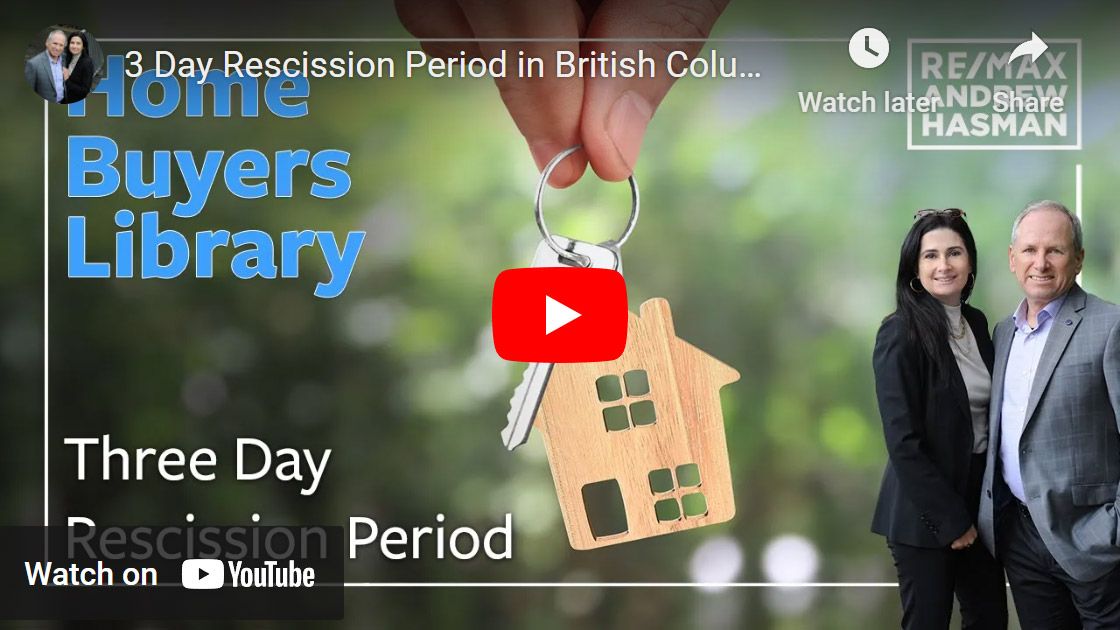 3 Day Rescission Period in British Columbia explained