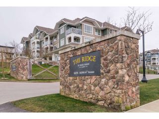Photo 1: 205 16398 64 Avenue in Surrey: Cloverdale BC Condo for sale in "THE RIDGE AT BOSE FARMS" (Cloverdale)  : MLS®# R2339810