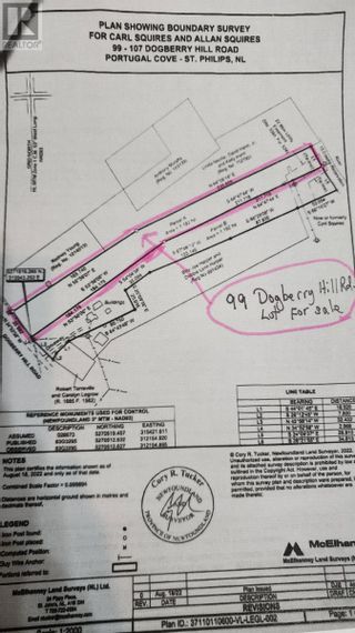 Photo 1: 99 Dogberry Hill Road in Portugal Cove St. Philips: Vacant Land for sale : MLS®# 1257349