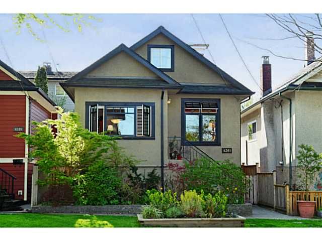 Main Photo: 4381 QUEBEC Street in Vancouver: Main House for sale in "MAIN STREET" (Vancouver East)  : MLS®# V1003822