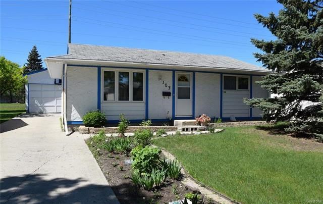 Main Photo: 103 Mutchmor Close in Winnipeg: Valley Gardens Residential for sale (3E)  : MLS®# 1815096