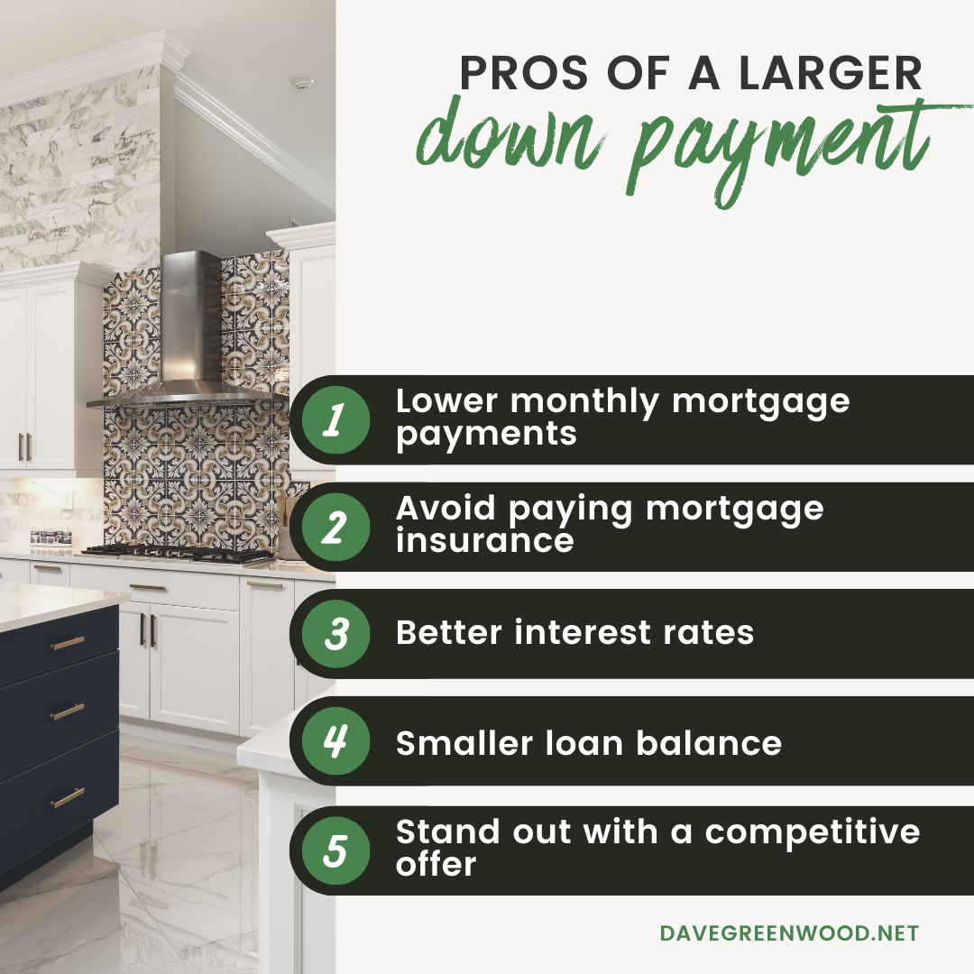 Pros of a Large Down Payment