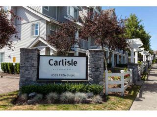 Photo 1: 44 6555 192A Street in Surrey: Clayton Townhouse for sale in "The Carlisle" (Cloverdale)  : MLS®# R2037162