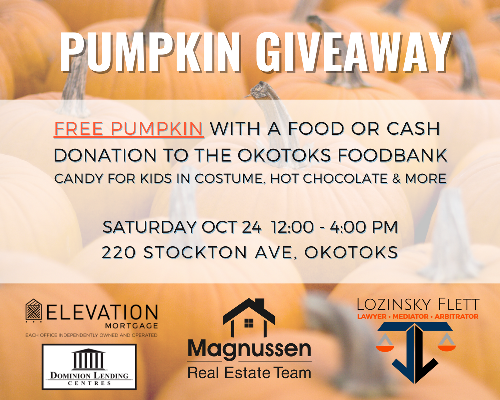Free Pumpkin Giveaway Oct 24