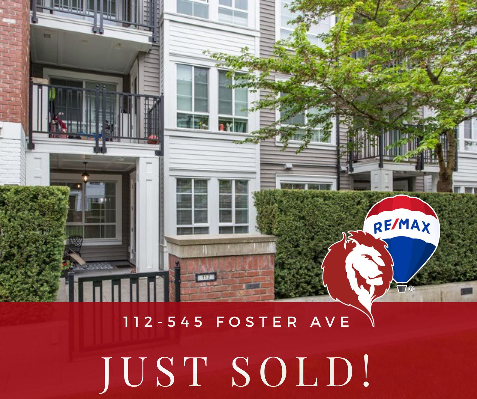Sold! 112-545 Foster Ave, Coquitlam