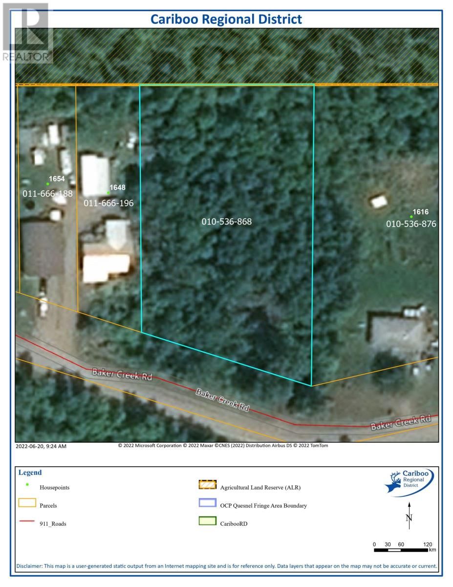 Main Photo: LOT 1 BAKER CREEK ROAD in Quesnel: Vacant Land for sale : MLS®# R2701531