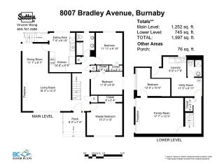 Photo 10: 8007 BRADLEY AV in Burnaby: South Slope House for sale (Burnaby South)  : MLS®# V1007040