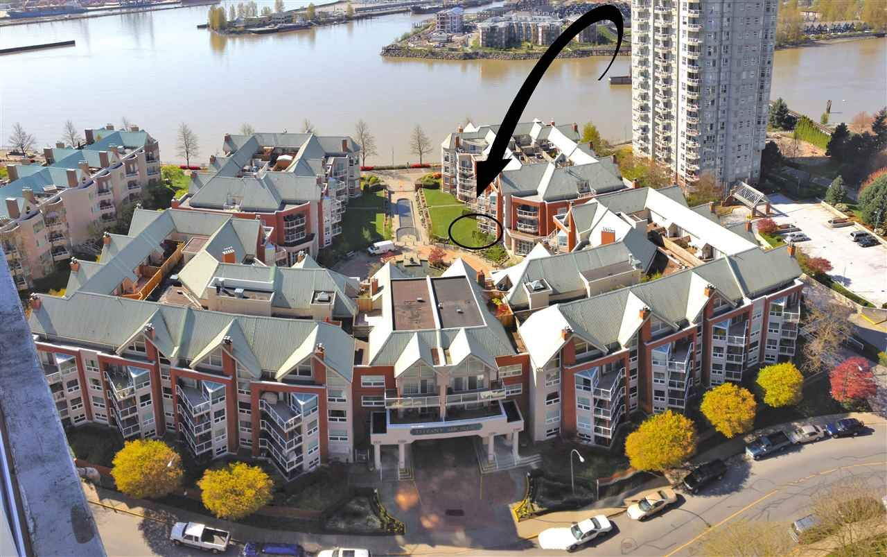 Main Photo: 109 1230 QUAYSIDE Drive in New Westminster: Quay Condo for sale in "Tiffany Shores" : MLS®# R2406017