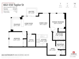 Photo 31: 602 550 TAYLOR Street in Vancouver: Downtown VW Condo for sale in "THE TAYLOR" (Vancouver West)  : MLS®# R2871980