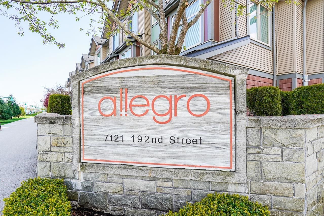 Main Photo: 40 7121 192 Street in Surrey: Clayton Townhouse for sale in "ALLEGRO" (Cloverdale)  : MLS®# R2839006