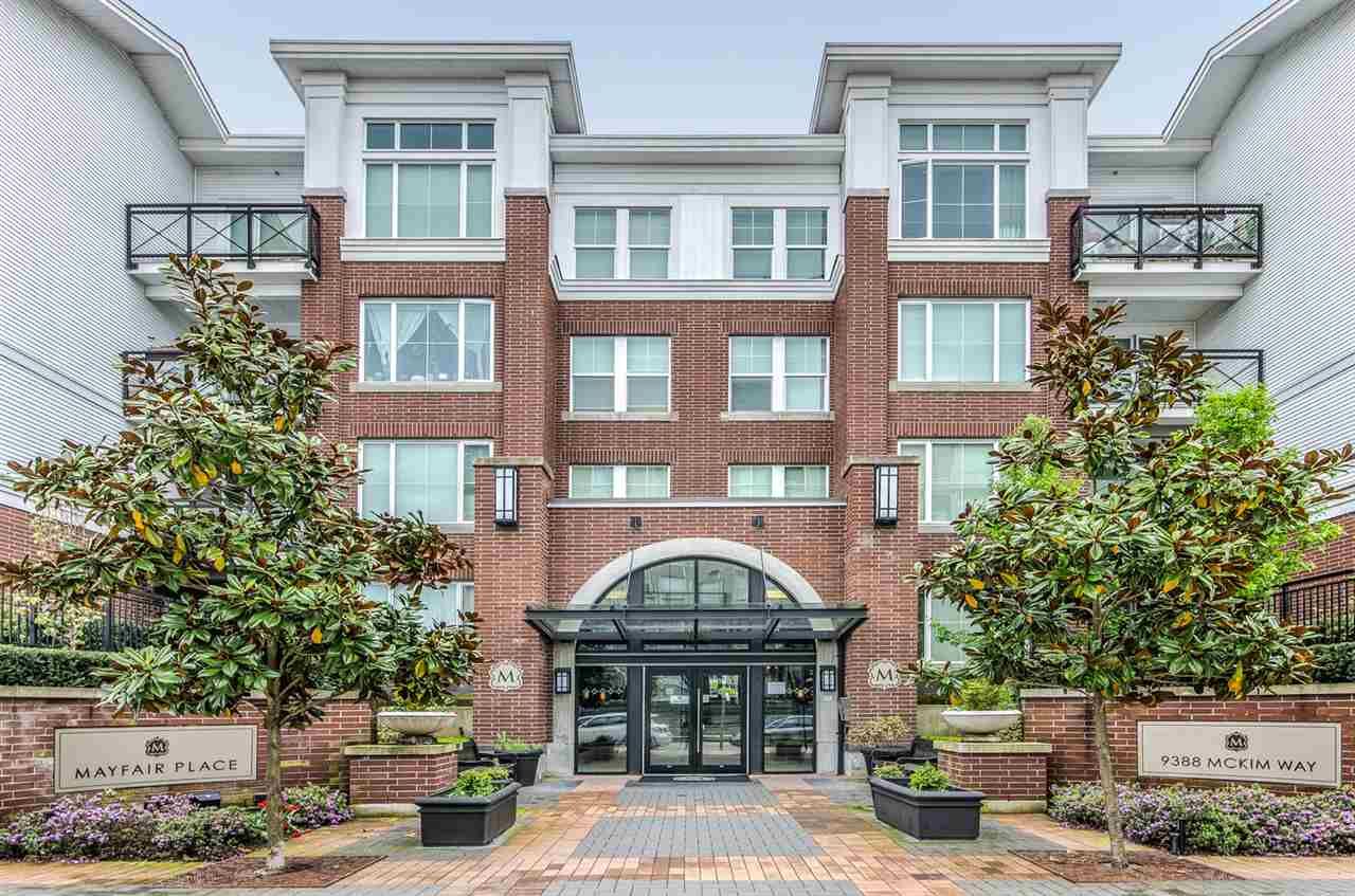 Main Photo: 119 9388 MCKIM Way in Richmond: West Cambie Condo for sale in "MAYFAIR PLACE" : MLS®# R2163819