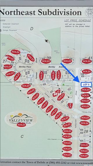 Photo 5: 709 Valleyview Drive in Delisle: Lot/Land for sale : MLS®# SK903698