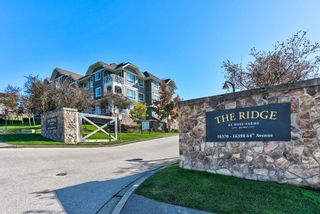 Photo 1: 217 16398 64 Avenue in Surrey: Cloverdale BC Condo for sale in "The Ridge @ Bose Farms" (Cloverdale)  : MLS®# R2823069
