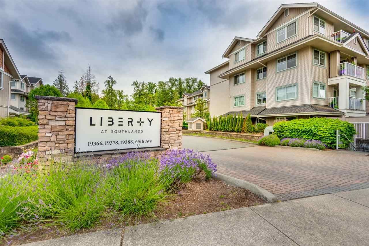 Main Photo: 111 19366 65 Avenue in Surrey: Clayton Condo for sale in "Liberty" (Cloverdale)  : MLS®# R2285296