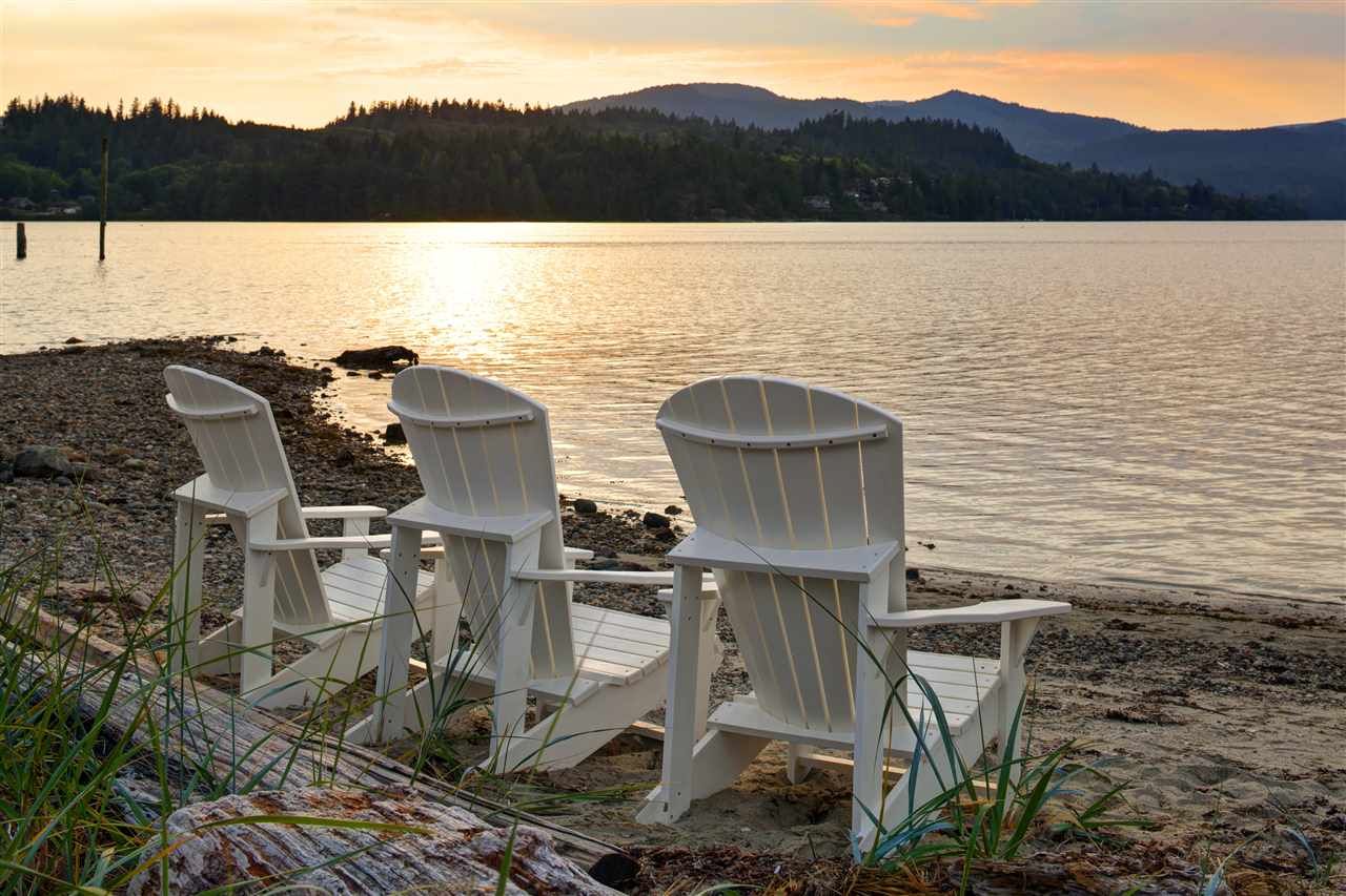 The beach is outside your door step. Enjoy watching all the activities on Porpoise Bay.