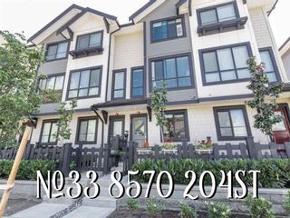 Photo 1: 33 8570 204 Street in Langley: Willoughby Heights Townhouse for sale in "WOODLAND PARK" : MLS®# R2396584