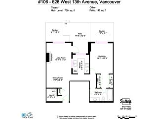 Photo 3: 106 628 W 13TH Avenue in Vancouver: Fairview VW Condo for sale in "CONNAUGHT ESTATES" (Vancouver West)  : MLS®# V890491
