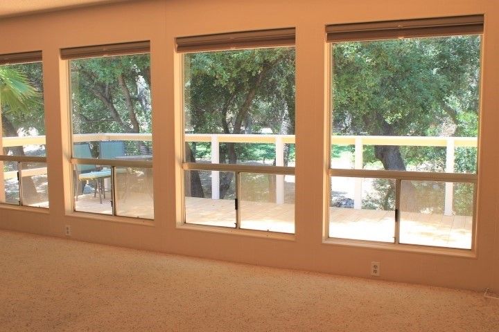 Living Room with VIEW view view -   beautiful & serene oaks & stream