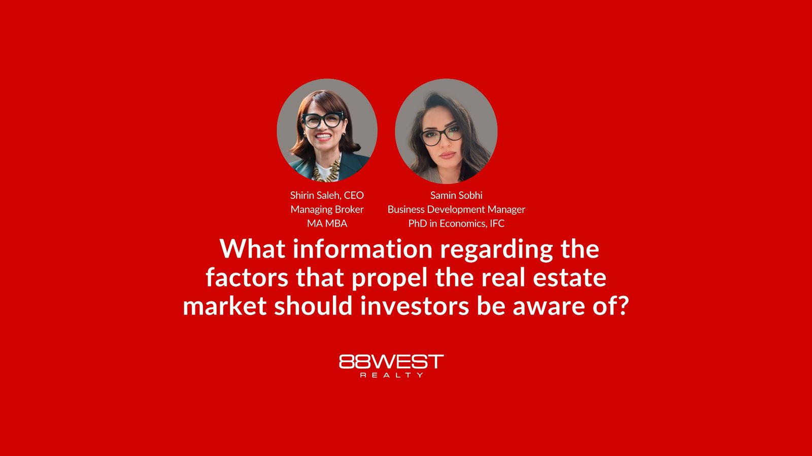 What information regarding the factors that propel the real estate market should investors be aware of?