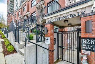 Photo 1: 114 828 ROYAL Avenue in New Westminster: Downtown NW Townhouse for sale in "BRICKSTONE WALK" : MLS®# R2161286