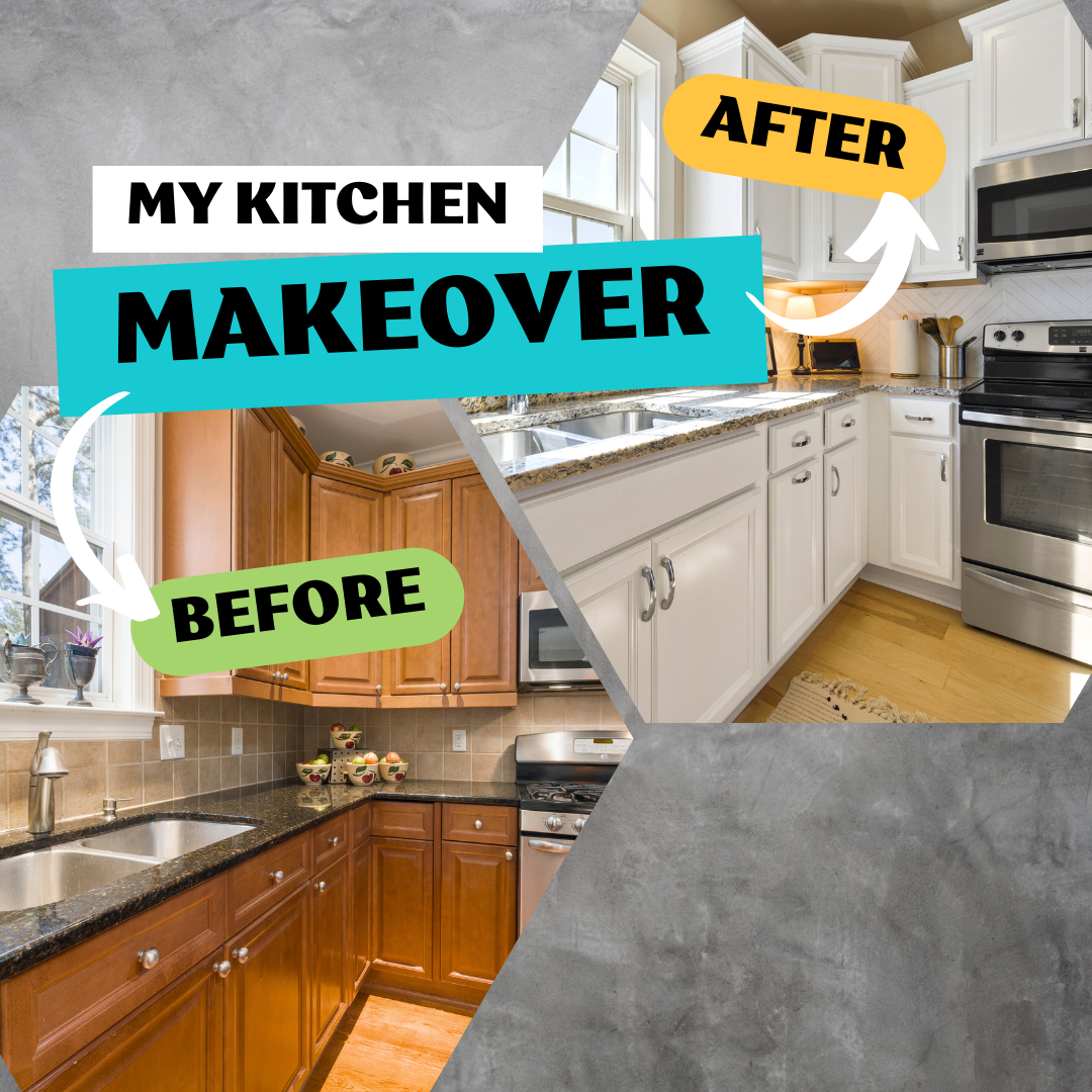 before and after picture of a kitchen renovation
